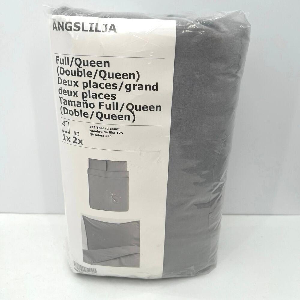Ikea Angslilja full queen duvet cover and pillows set